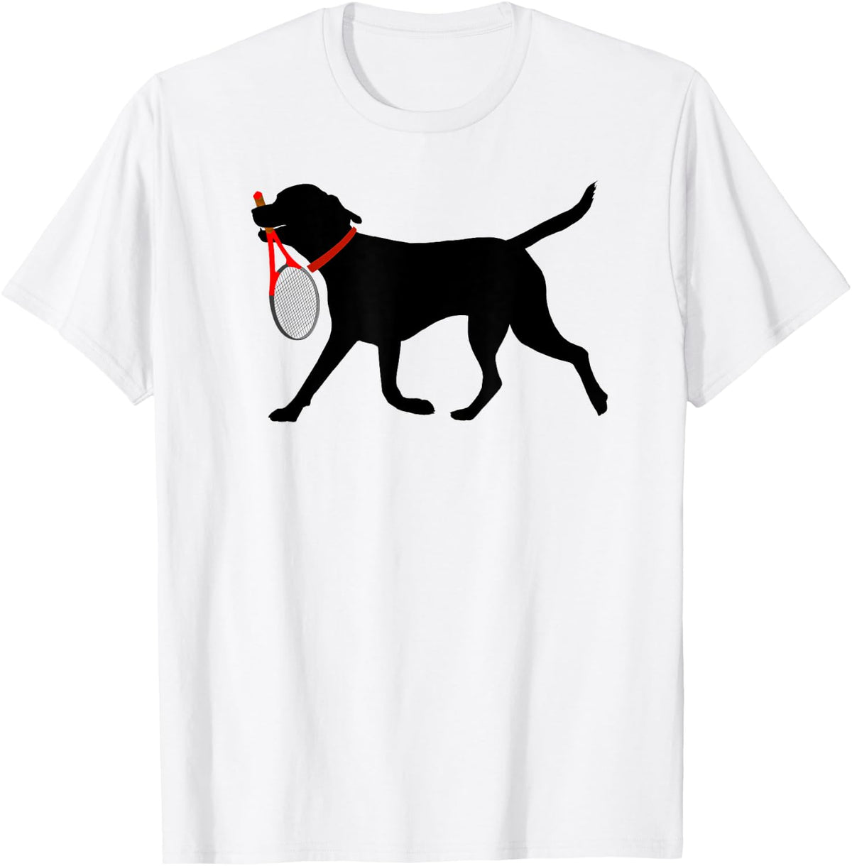 Tennis T shirt Labrador Fetch Tennis Racket Black Lab Shirt T-Shirt