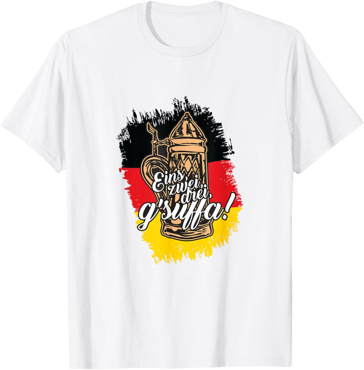 "Eins, Zwei, Drei, G'suffa" German Oktoberfest T-Shirt