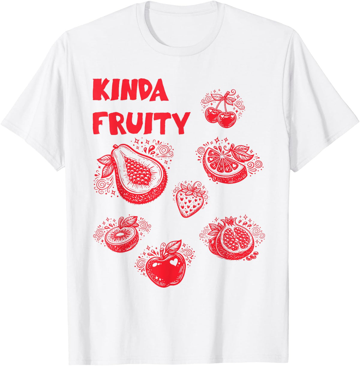 Kinda Fruity Y2K Subtle Way 90s LGBTQ Pride Meme T-Shirt