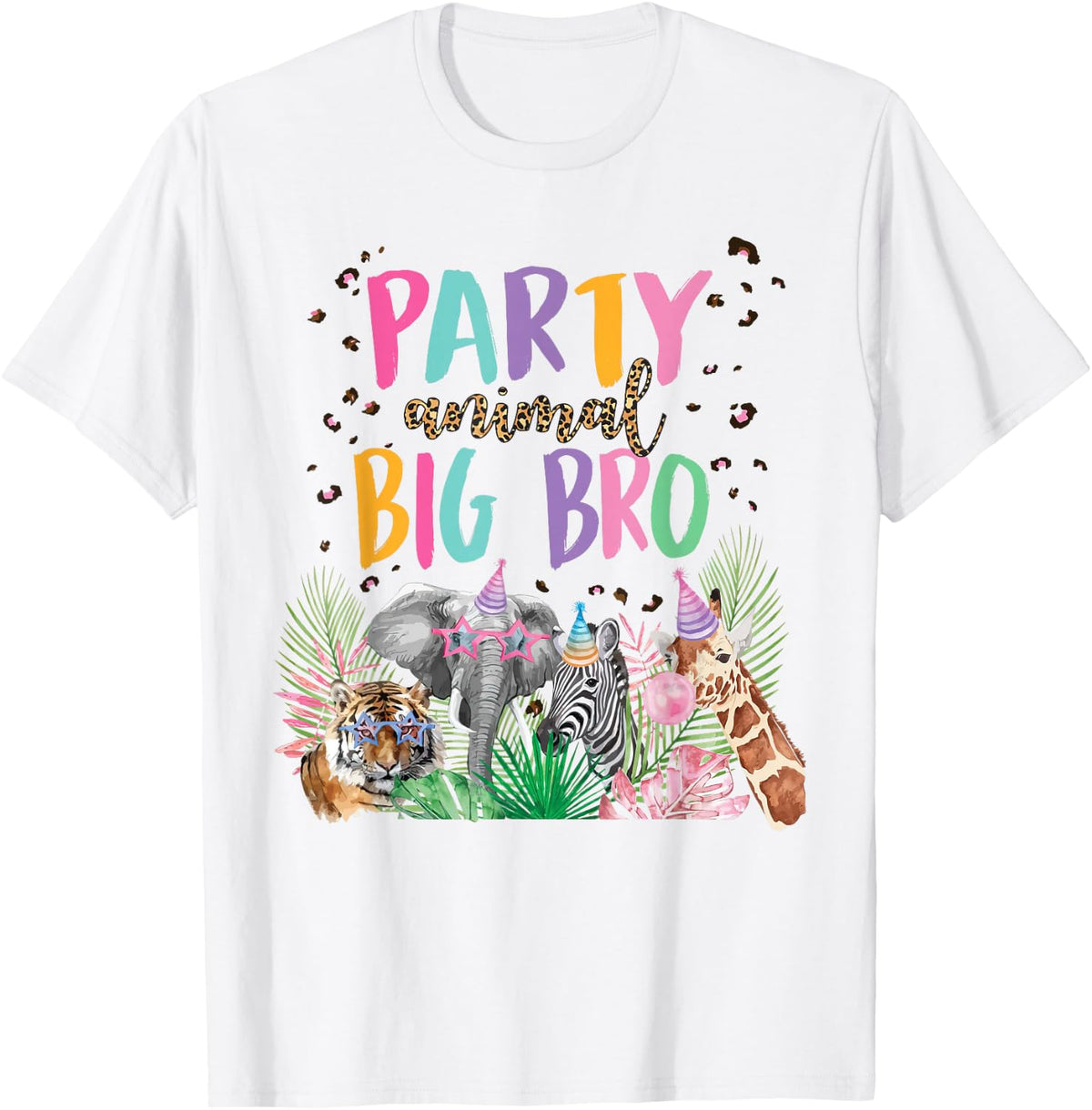 Big Bro Of The Birthday Boy Girl Zoo Theme Animal Party T-Shirt
