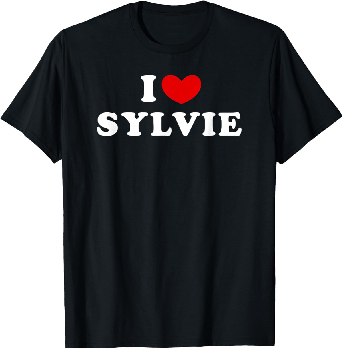 I Love Sylvie, JAime Sylvie , Black, S T-Shirt