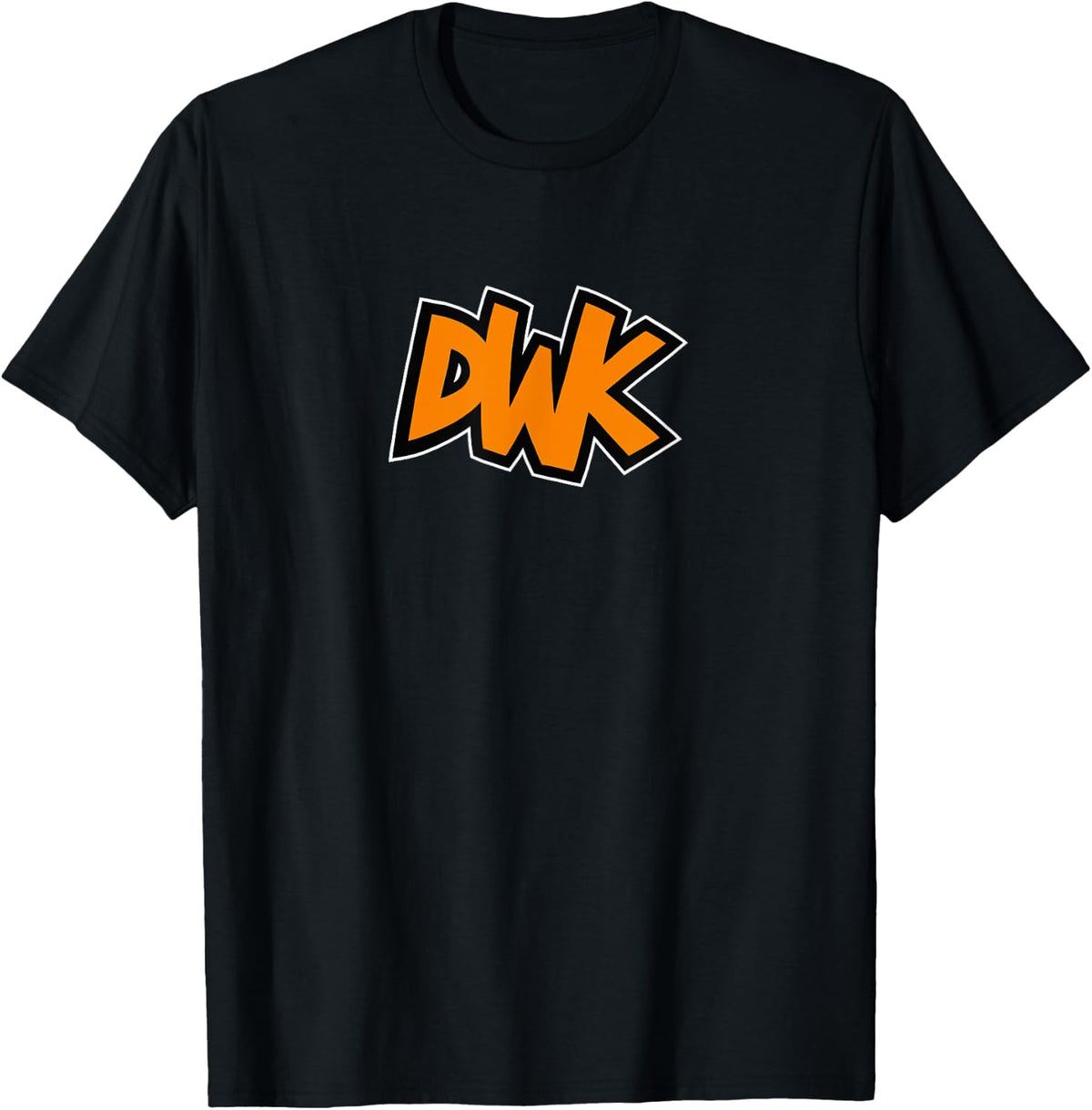 DWK Logo Orange , black T-Shirt