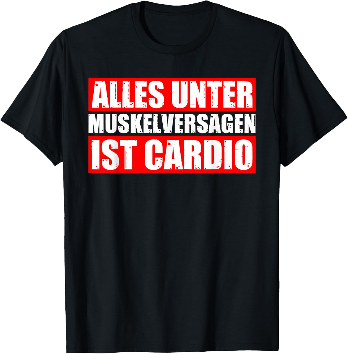 Cardio Kraftsport Gym Funny Bodybuilding , black T-Shirt