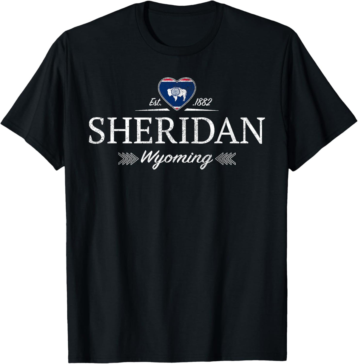 Sheridan Wyoming , black T-Shirt