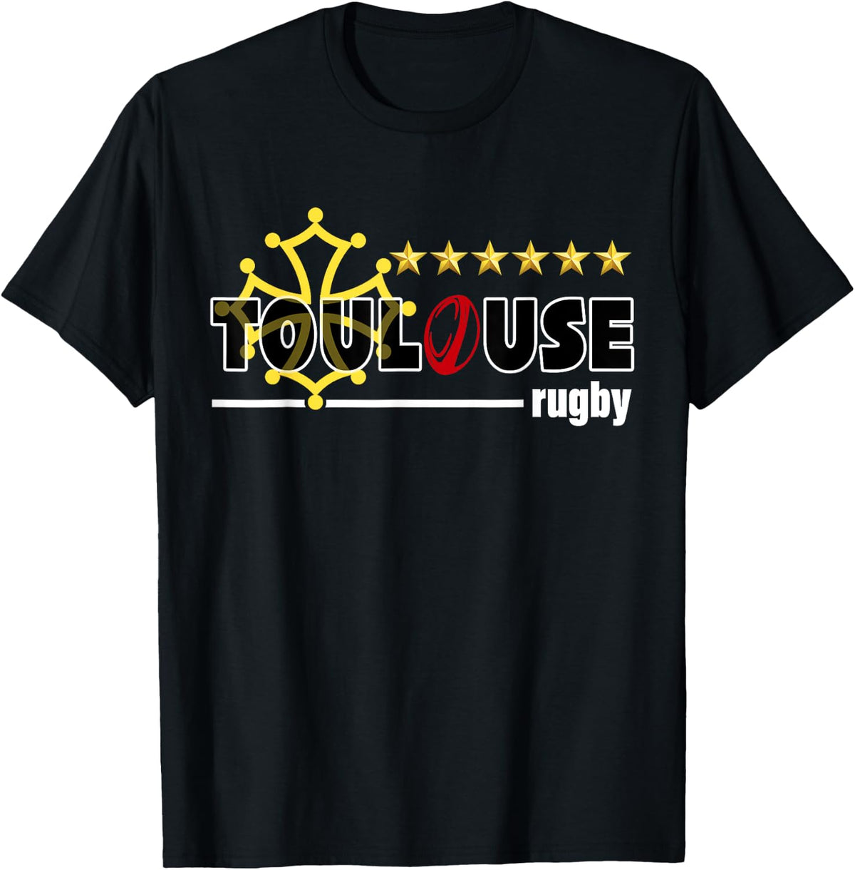 Toulouse Rugit Supporter Occitanie Pride Man Woman Child , Black, S T-Shirt