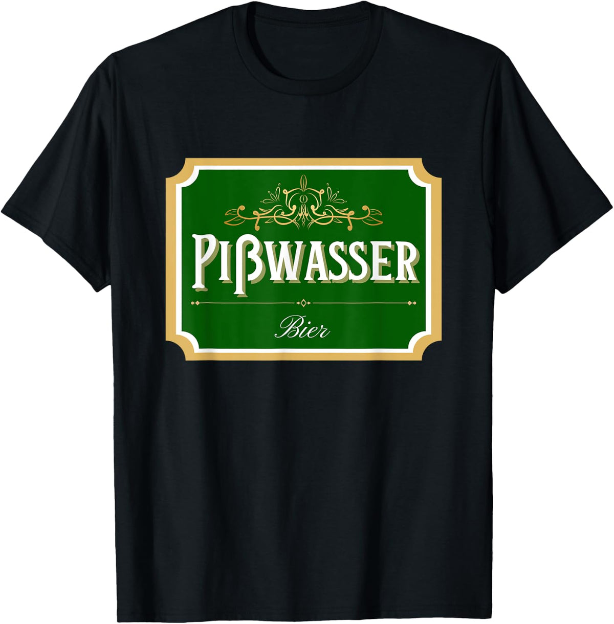 Pisswasser Beer I -Wasser Export Pils Lager Fake Brewery , black T-Shirt