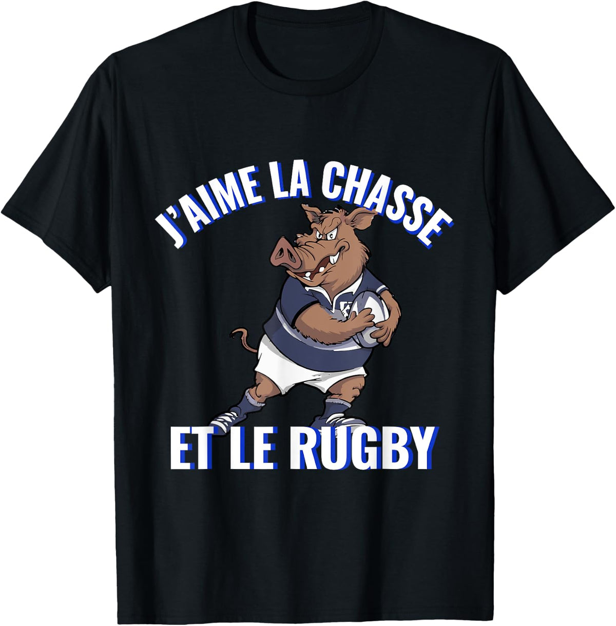 Boar Rugby Player For Hunting Lovers And Rugby , Black, S T-Shirt