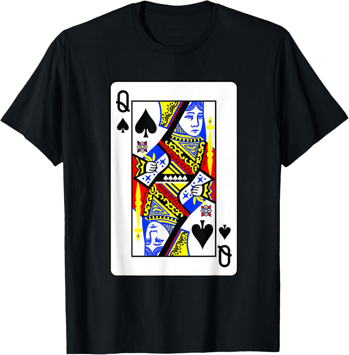 Pik-Women's Poker Card Games Playing Cards Black Jack , black T-Shirt