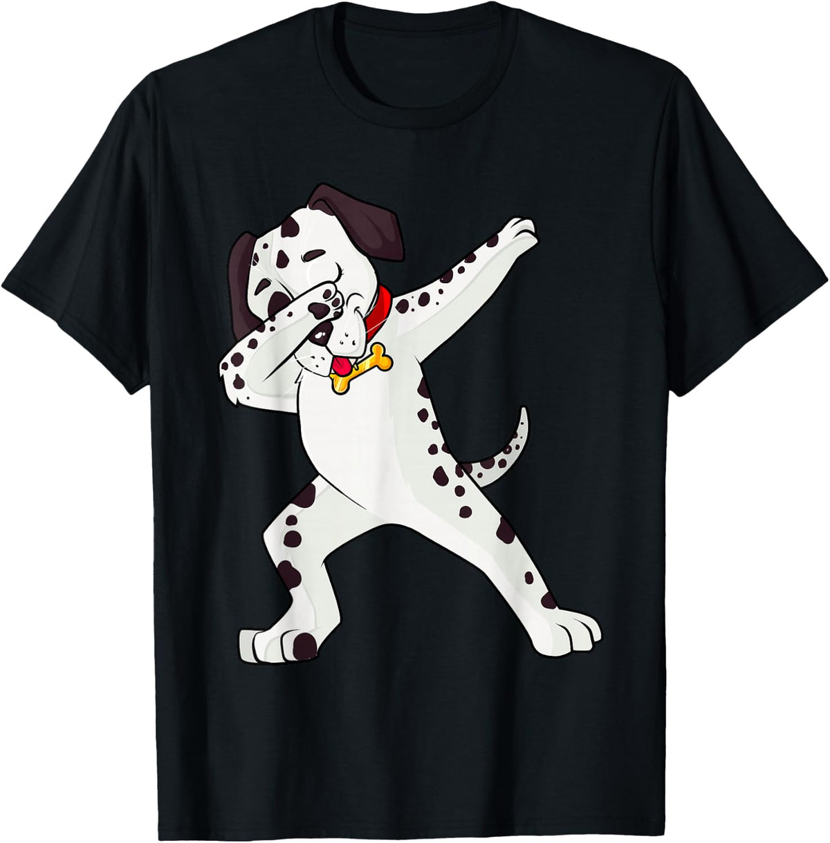 Cool Dabbing Animals Gift Shop Dabbing Dalmatian Dog Puppy -Adults Black Short Sleeve Small T-Shirt