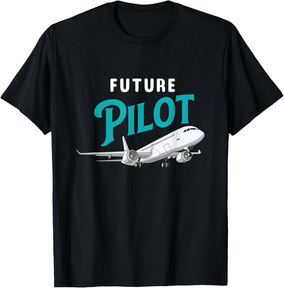 Future Pilot - Airline Pilot Aviation Lovers Aircraft , Black, S T-Shirt