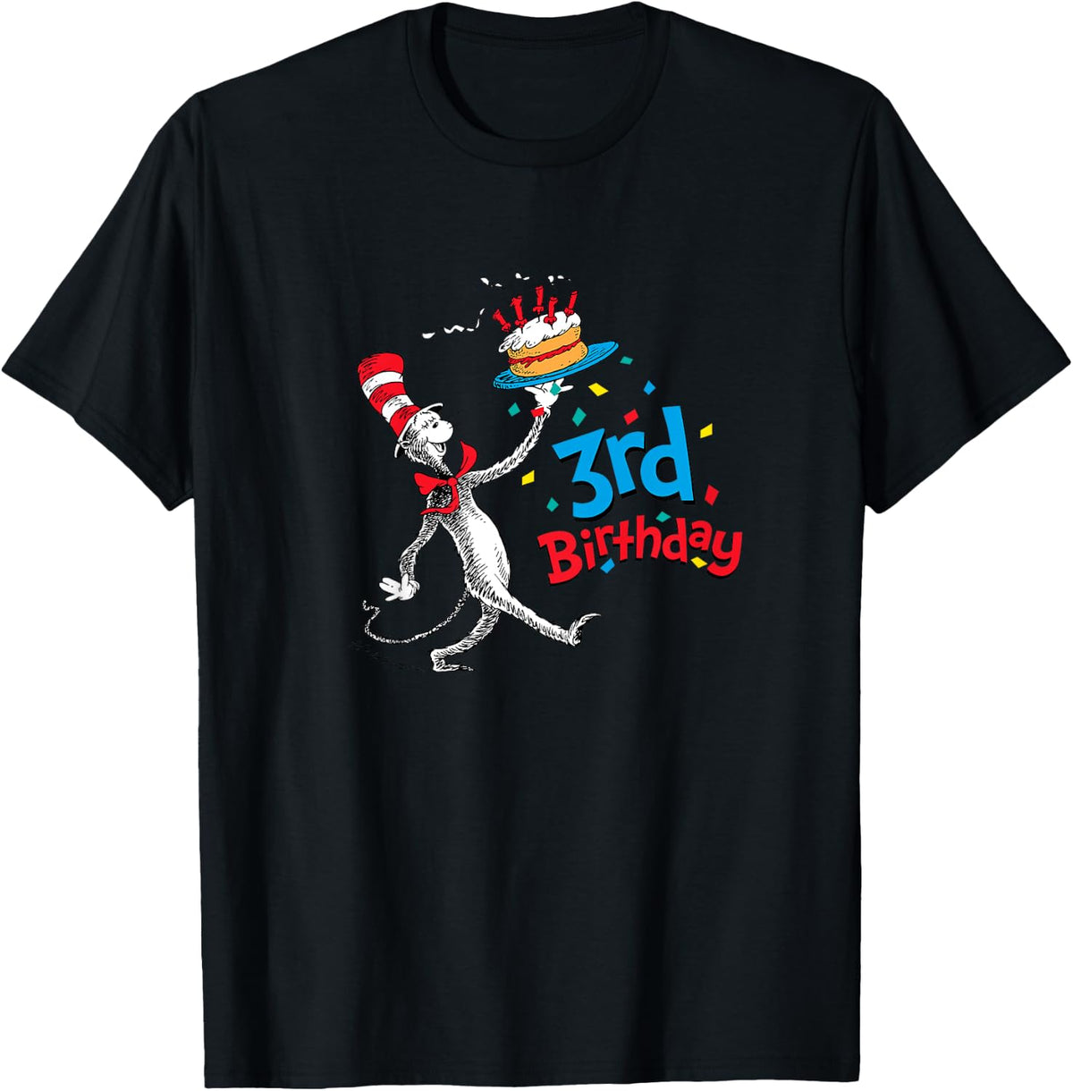 Kids Dr. Seuss Cat in the Hat 3rd Birthday T-Shirt