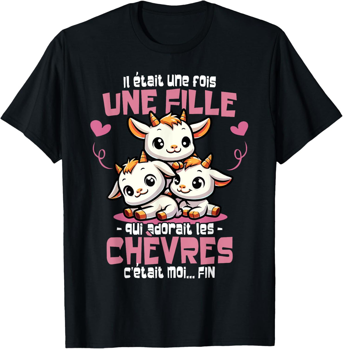 Goat was a Time Woman Girl Humour Goats , Black, S T-Shirt