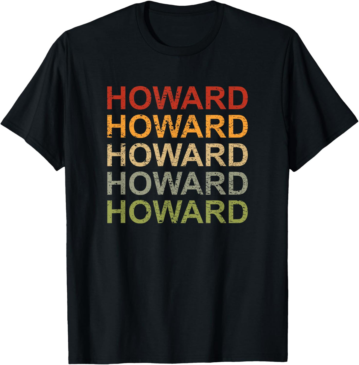 Retro Howard Personalised Howard Name Man Howard , black T-Shirt