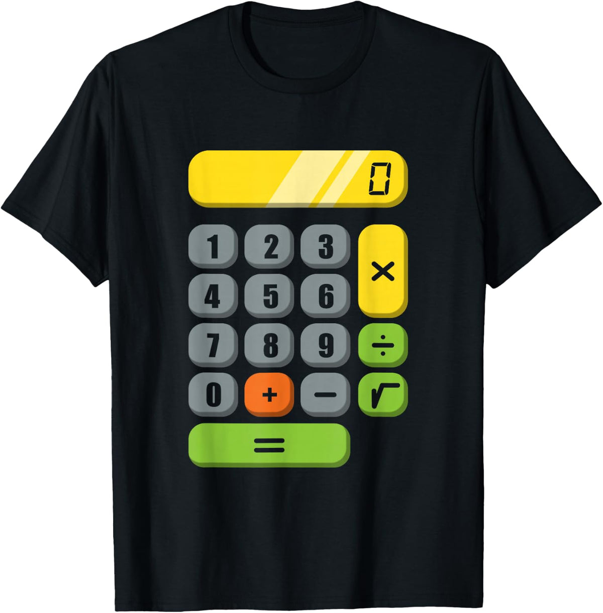 Calculator Costume Halloween Simple Cosplay Math Geek , black T-Shirt