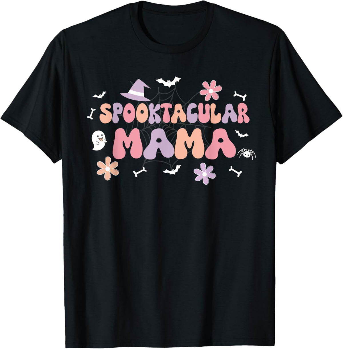 Spooktacular Mama Birthday Girl Cute Ghost Halloween T-Shirt