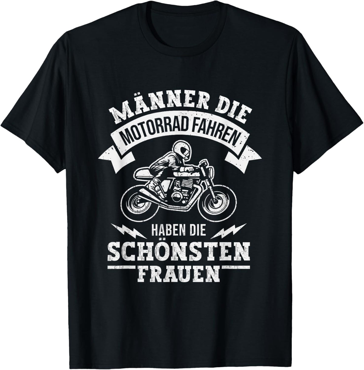 Men's Motorbike Riding Funny , black T-Shirt