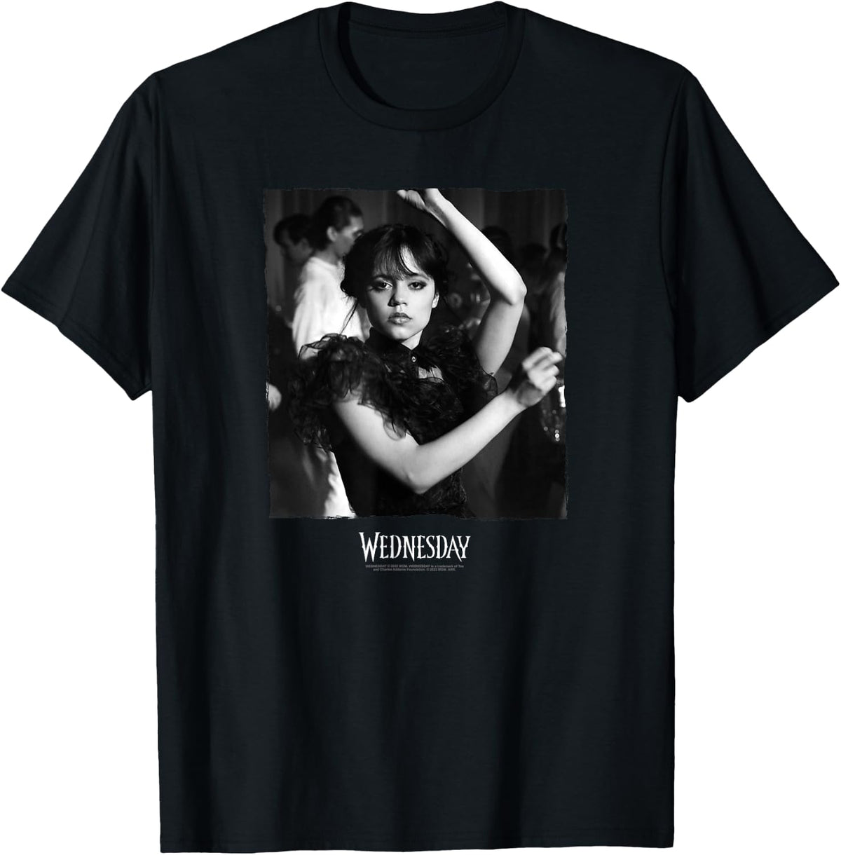 Wednesday Dark Dancing Queen Wednesday Photoreal & Logo V2 , black T-Shirt