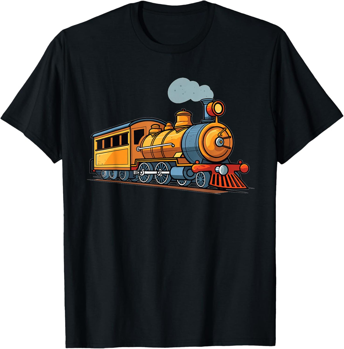 Cartoon Train I Train for Kids , Black, S T-Shirt