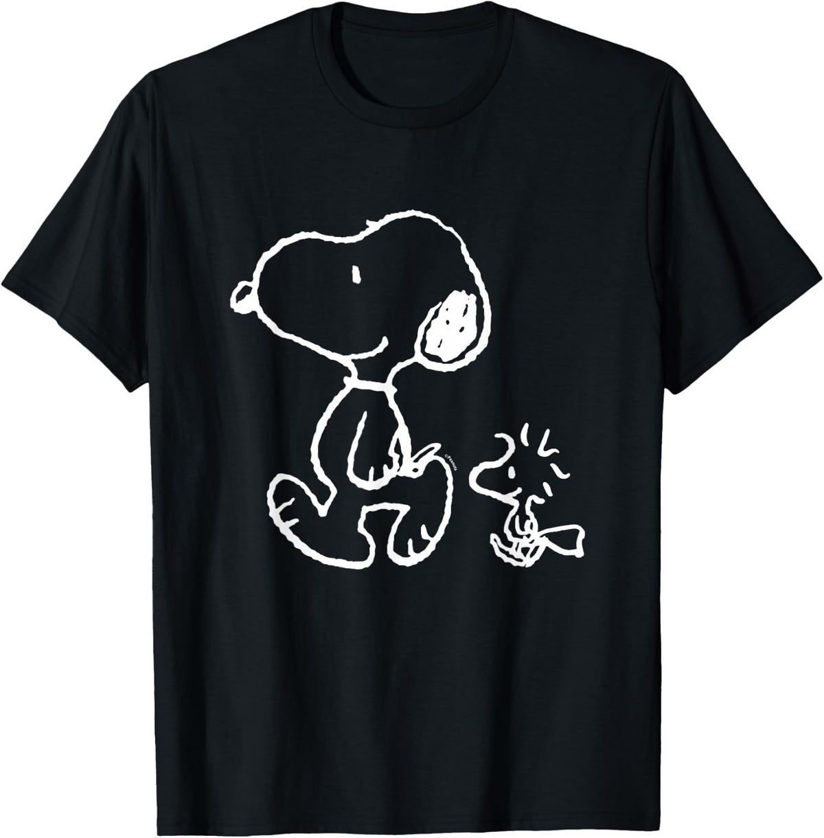 Peanuts Snoopy Woody Walk , black T-Shirt