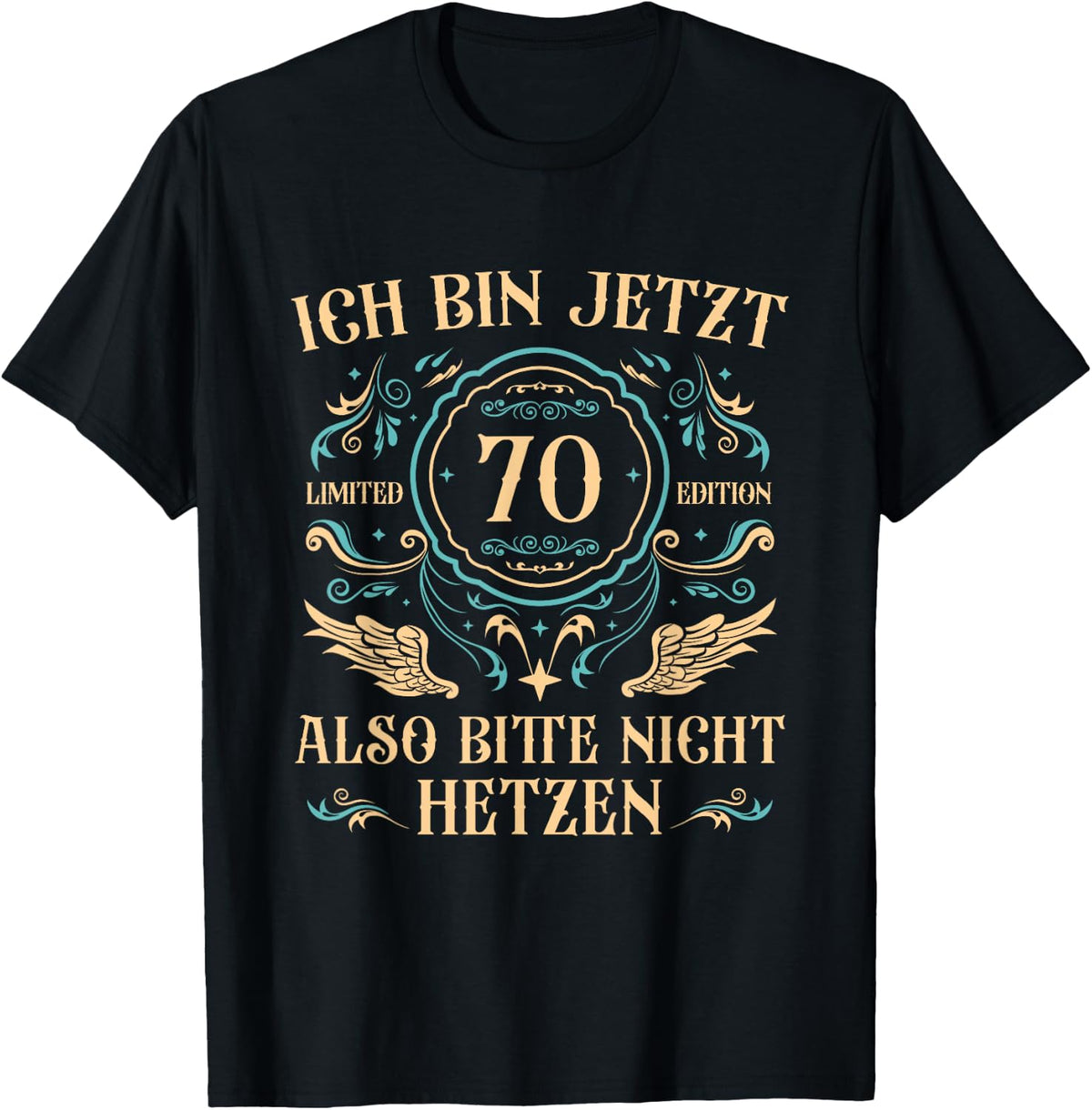 Men's 70 Years Old 70s Dad 70th Birthday , black T-Shirt