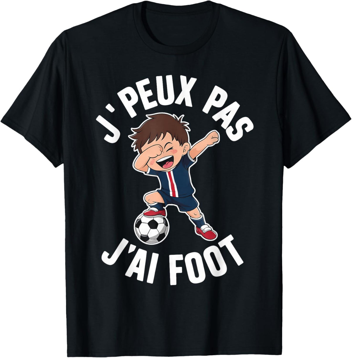 J¡äPeux Pas J¡äAi Football Boys , Black, S T-Shirt