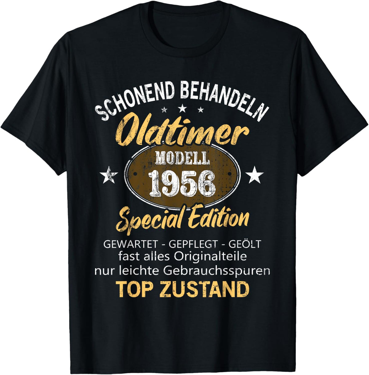 Oldtimer Baujahr 1956 Geboren Vintage 1956 Birthday , black T-Shirt
