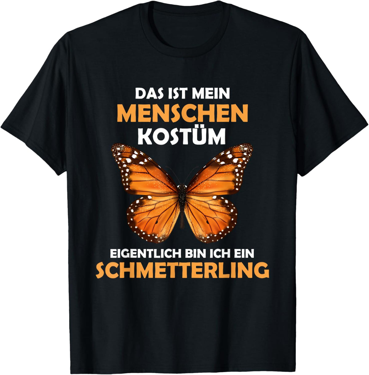 Butterfly Carnival Costume Helau Fancy Dress Human Costume , black T-Shirt