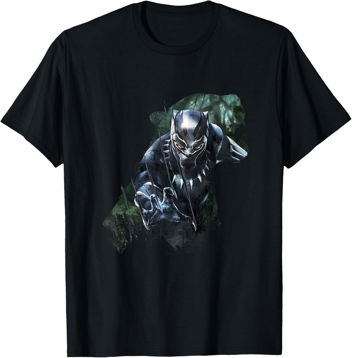 Kids Black Panther Wild Sillhouette , Black, 2 T-Shirt