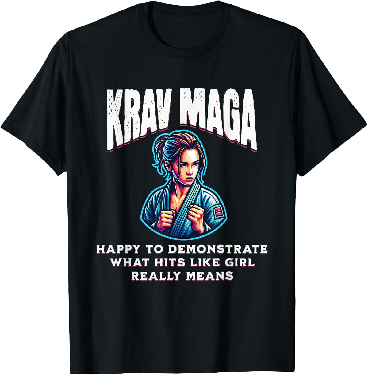 Krav Maga Girl Krav Maga Equipment MMA Items Krav Maga , Black, S T-Shirt