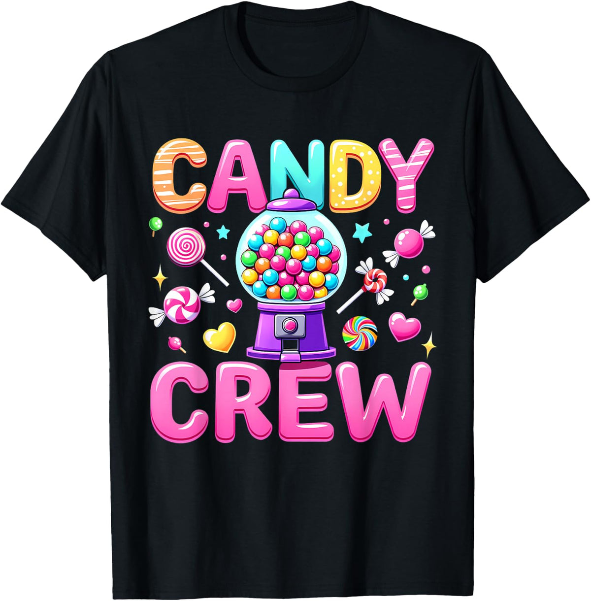 Candy Crew Decorations Sweetie Candy Squad , black T-Shirt