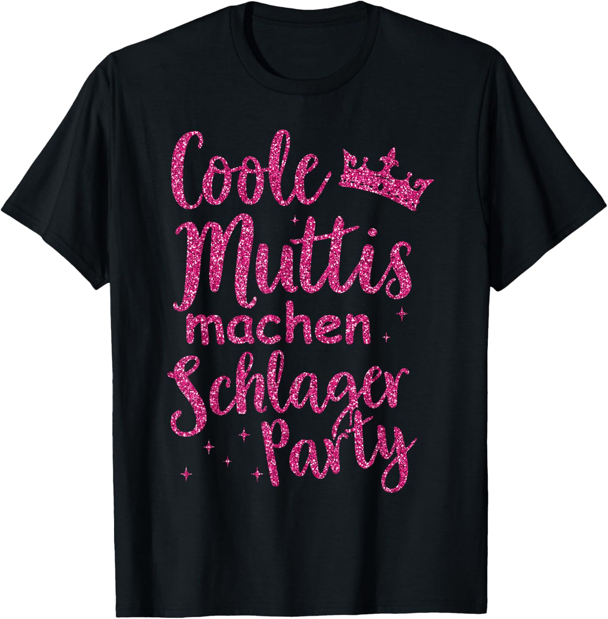 Schlager Music Costume Schlagerfan Schlager Music Party Girls , black T-Shirt