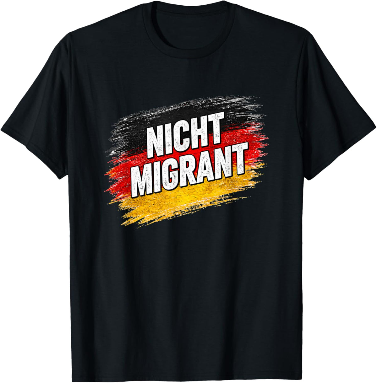 Nicht Migrant Deutschland Flagge Statement T-Shirt