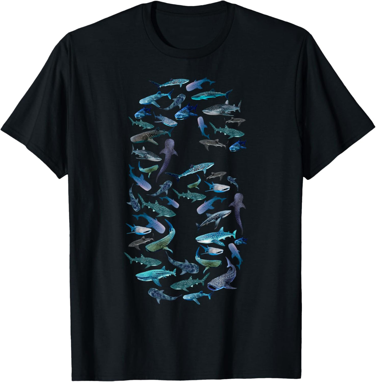 6th Birthday Boy Six-Year-Old Sea Ocean Fish Whale Shark T-Shirt