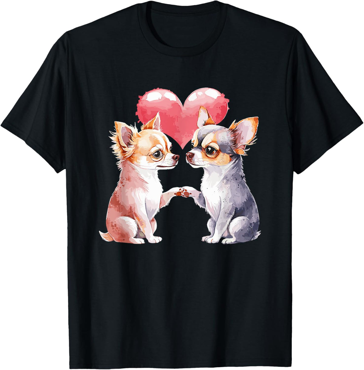Valentines Chihuahua Chihuahuas Chi , Black, S T-Shirt