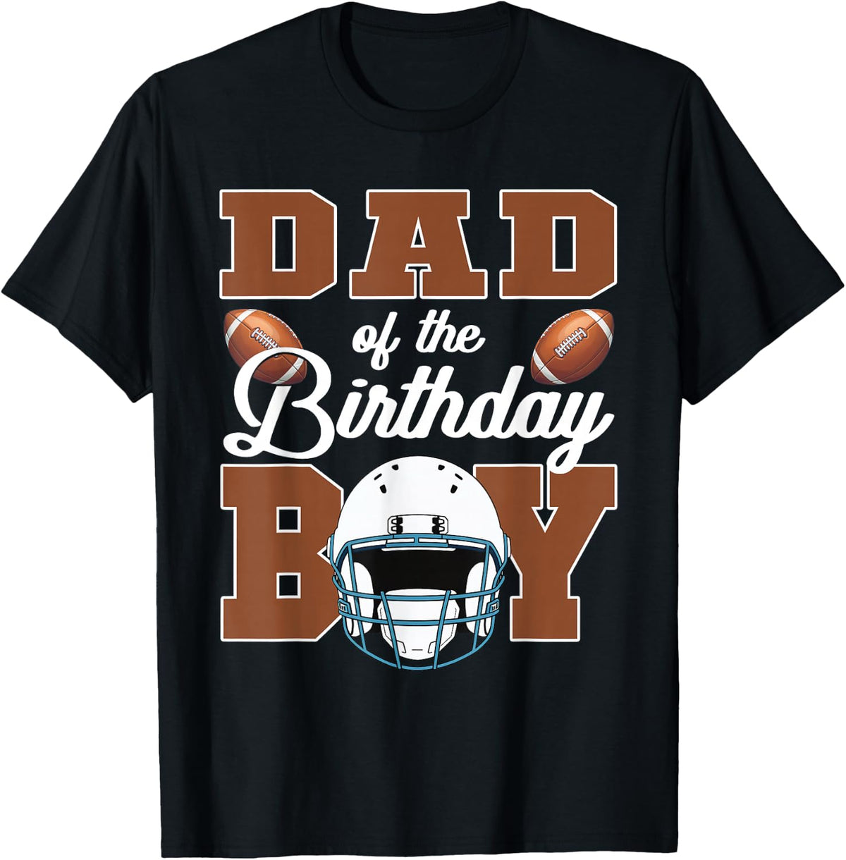 Dad of The Birthday Boy Football Party Family Matching T-Shirt