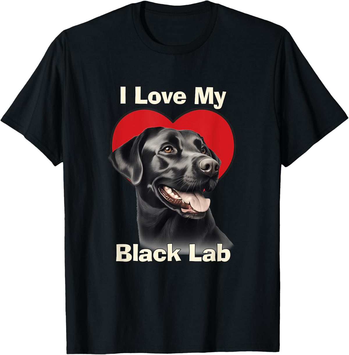 I Love My Black Lab Black Labrador Retriever Puppy Dog T-Shirt