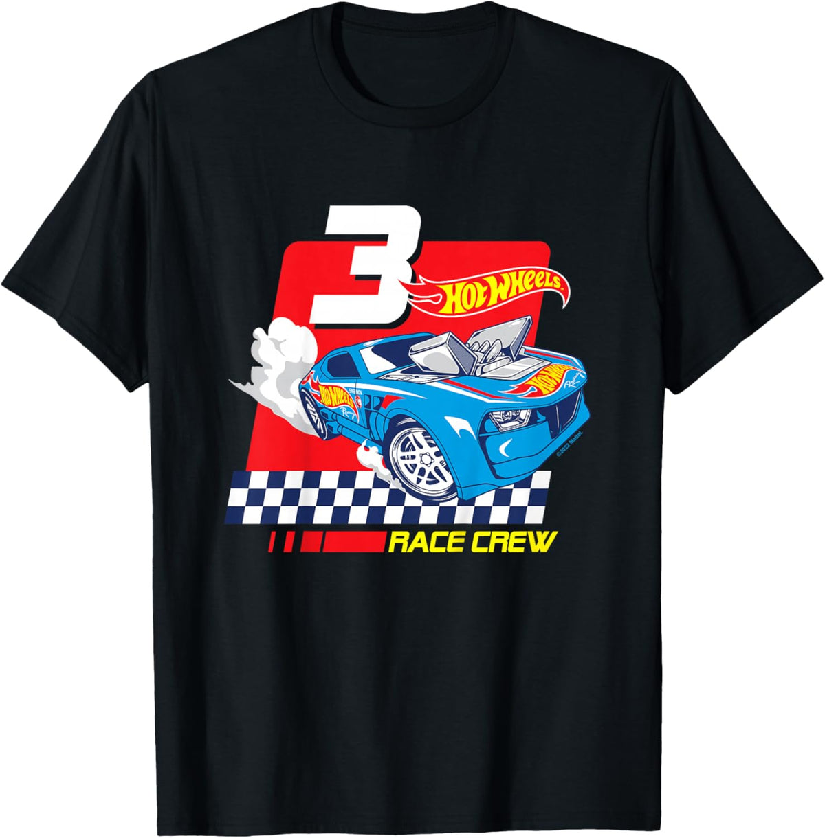Childrens Hot Wheels Race Crew 3 Years Old , black T-Shirt