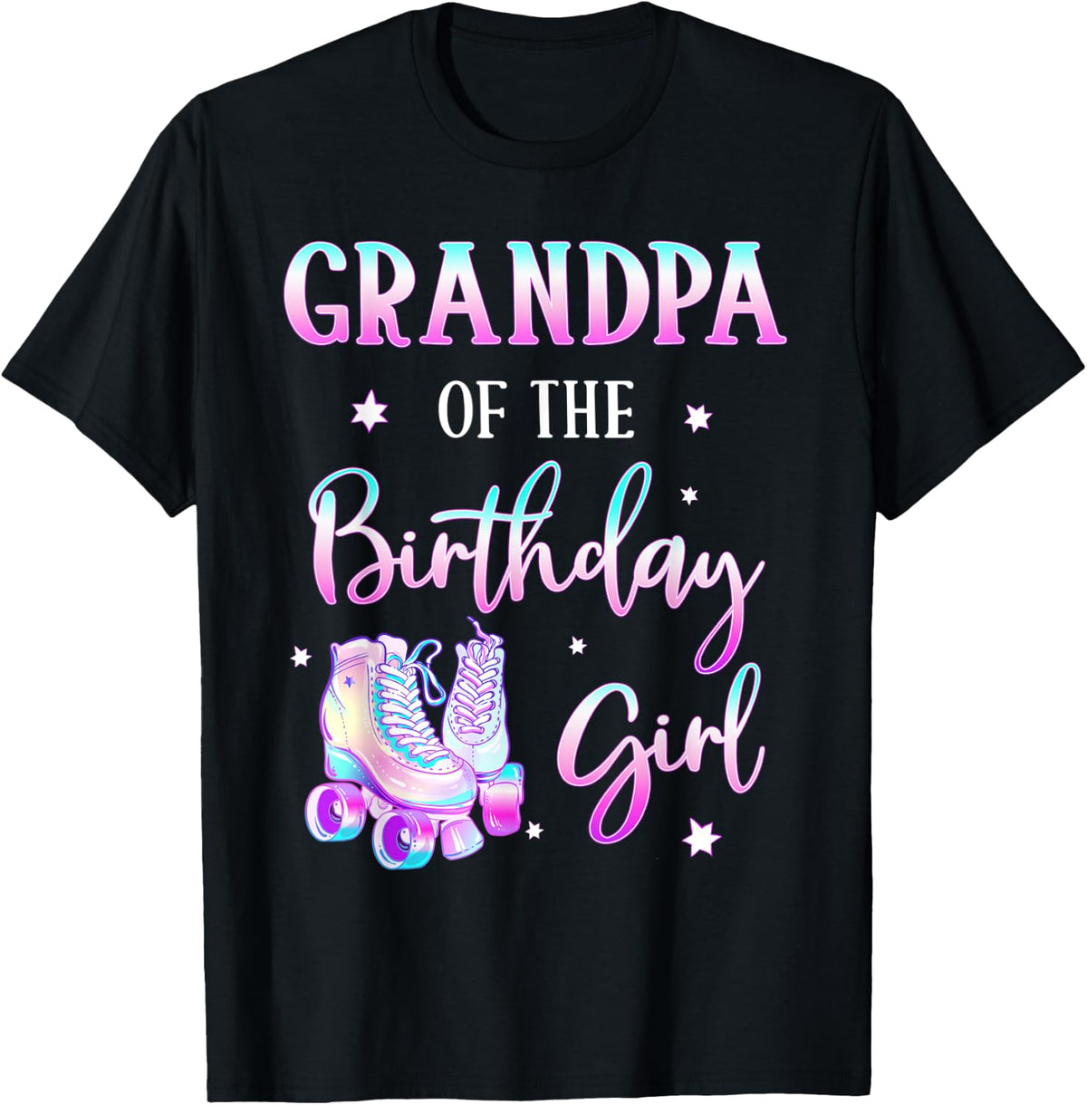 Grandpa of the Birthday Girl Rolling Skate Bday Theme Family T-Shirt