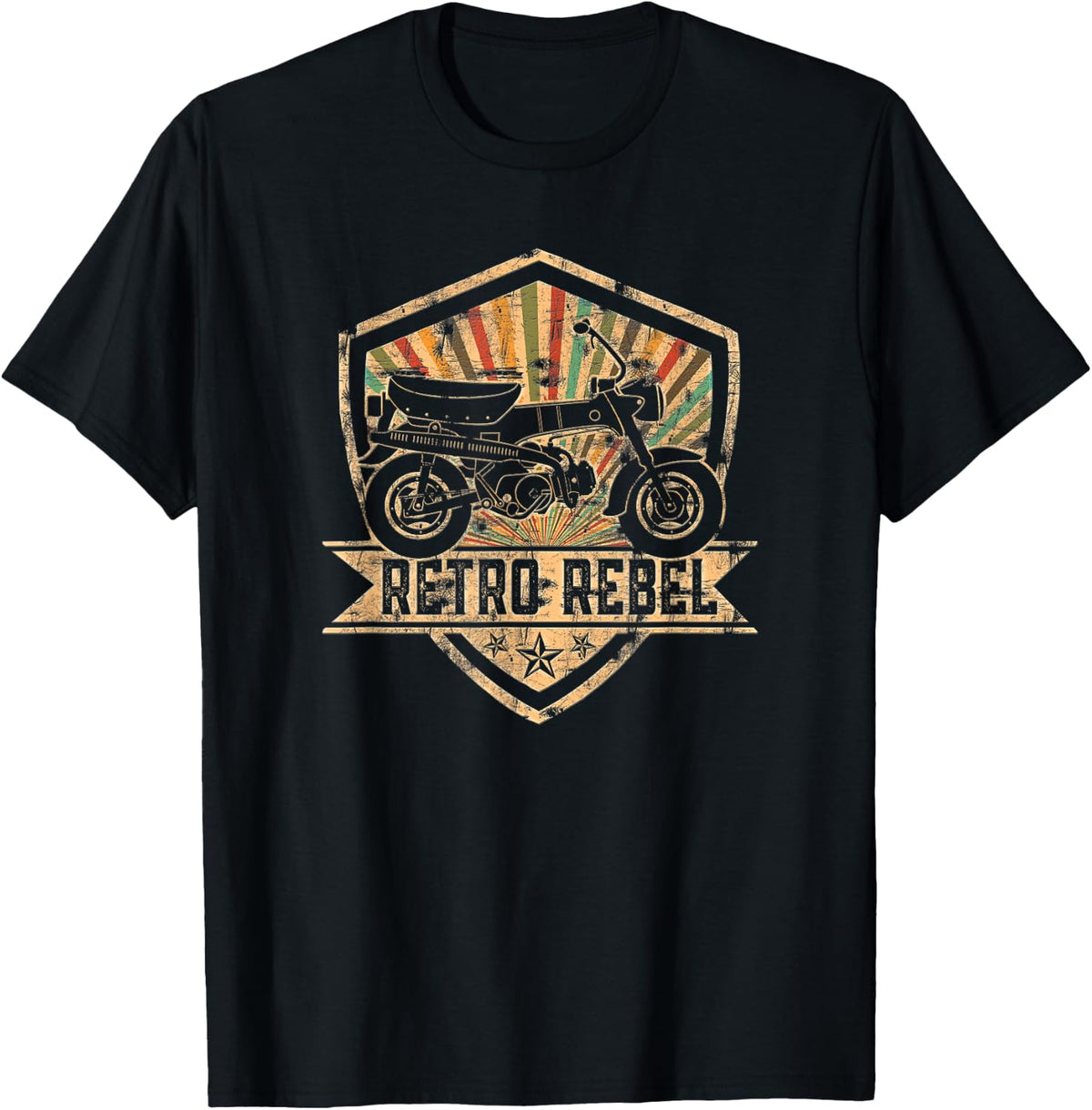Dax Moped Retro Rebel Japanese Classic , Black, S T-Shirt