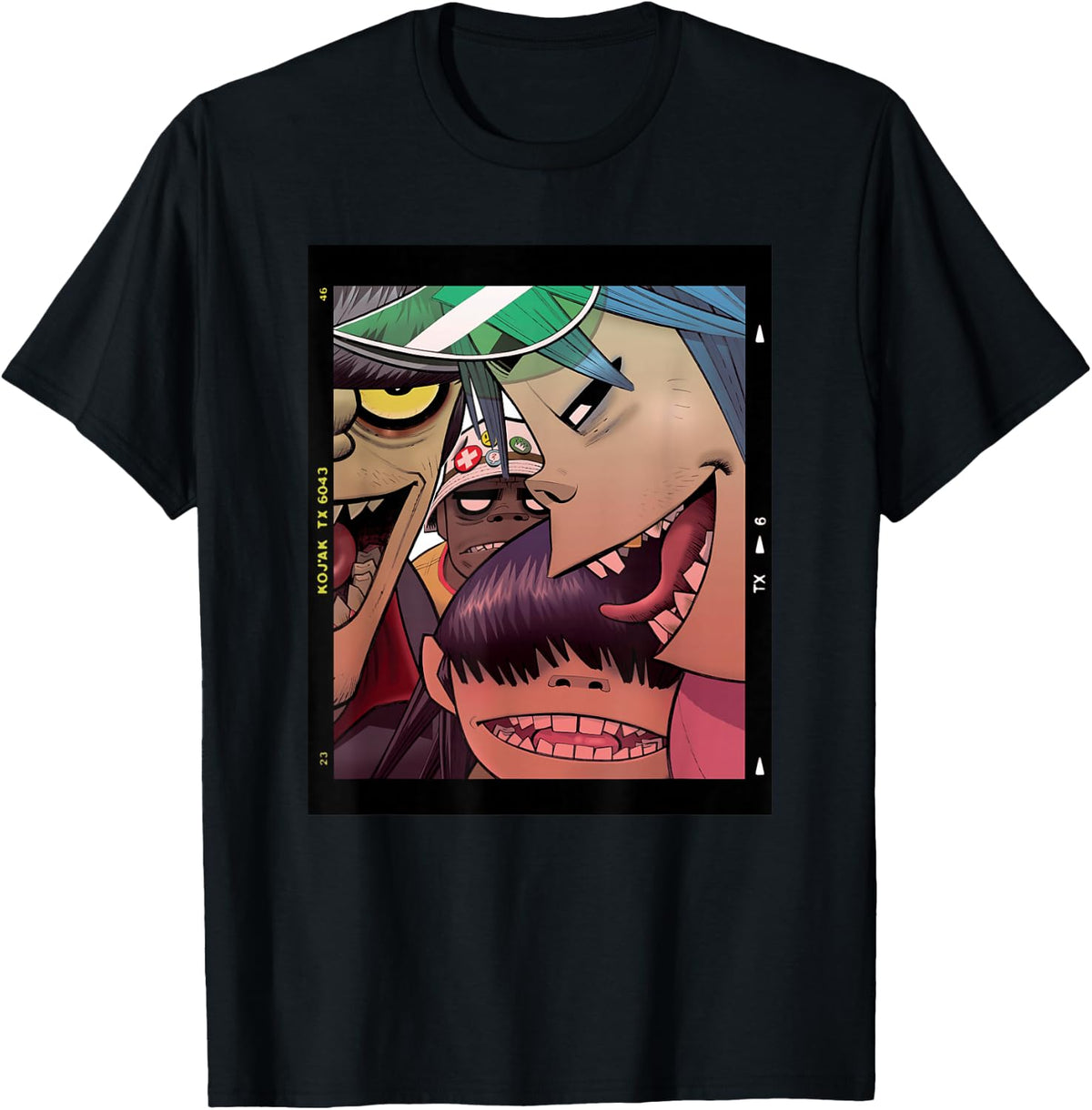 Gorillaz Polaroid Slide , black T-Shirt