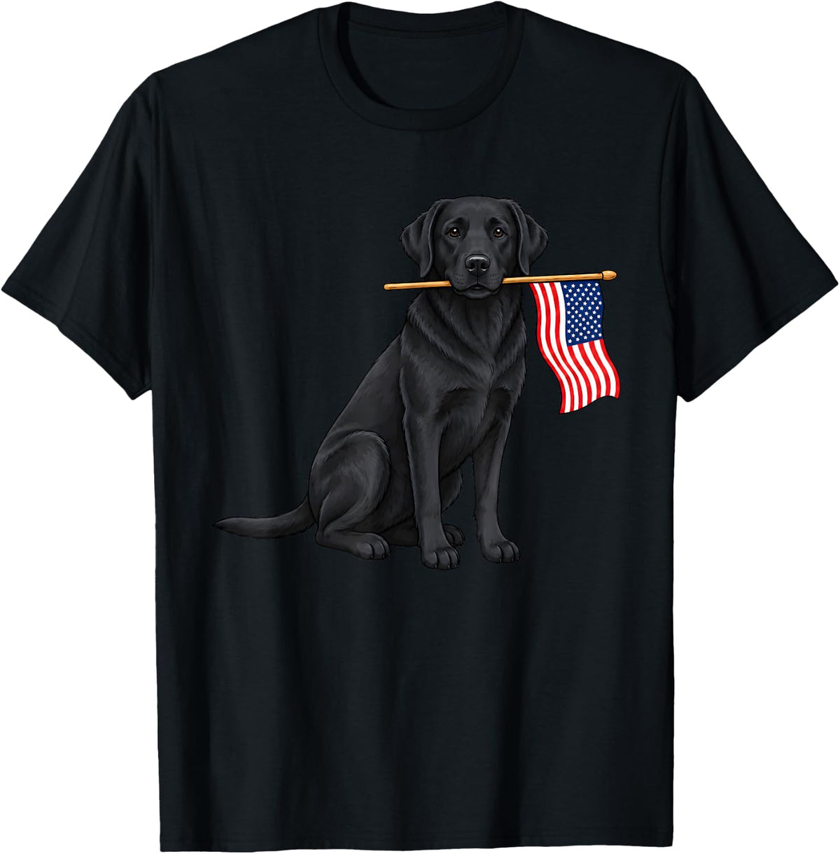 Black Lab 4th of July Patriotic Dog Fourth of July T-Shirt