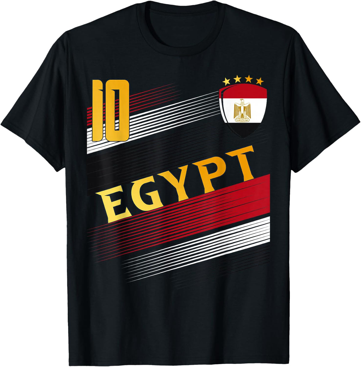 Egyptian Flag For Lovers Of Egyptian Pride , Black, S T-Shirt