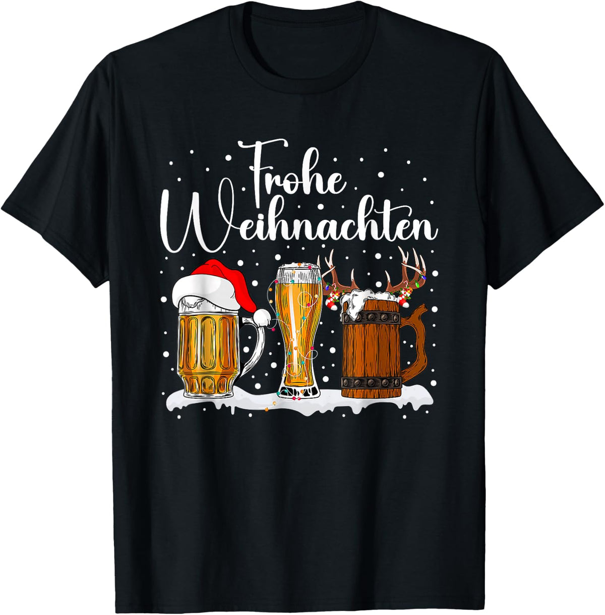 Christmas Outfit Mens Christmas Beer Gifts Mens , black T-Shirt