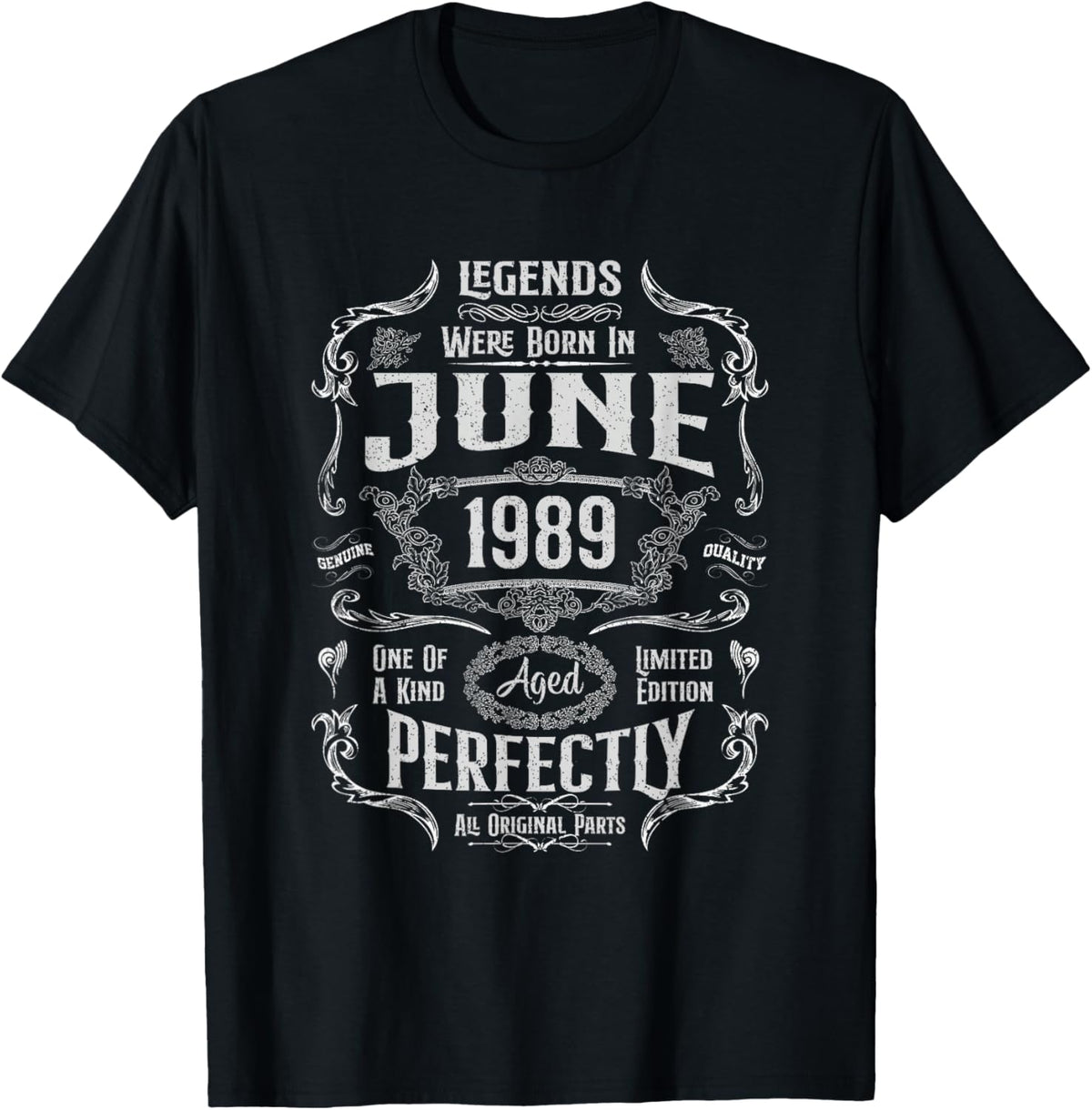 Vintage 37th Birthday Legends were Born in June 1989 T-Shirt