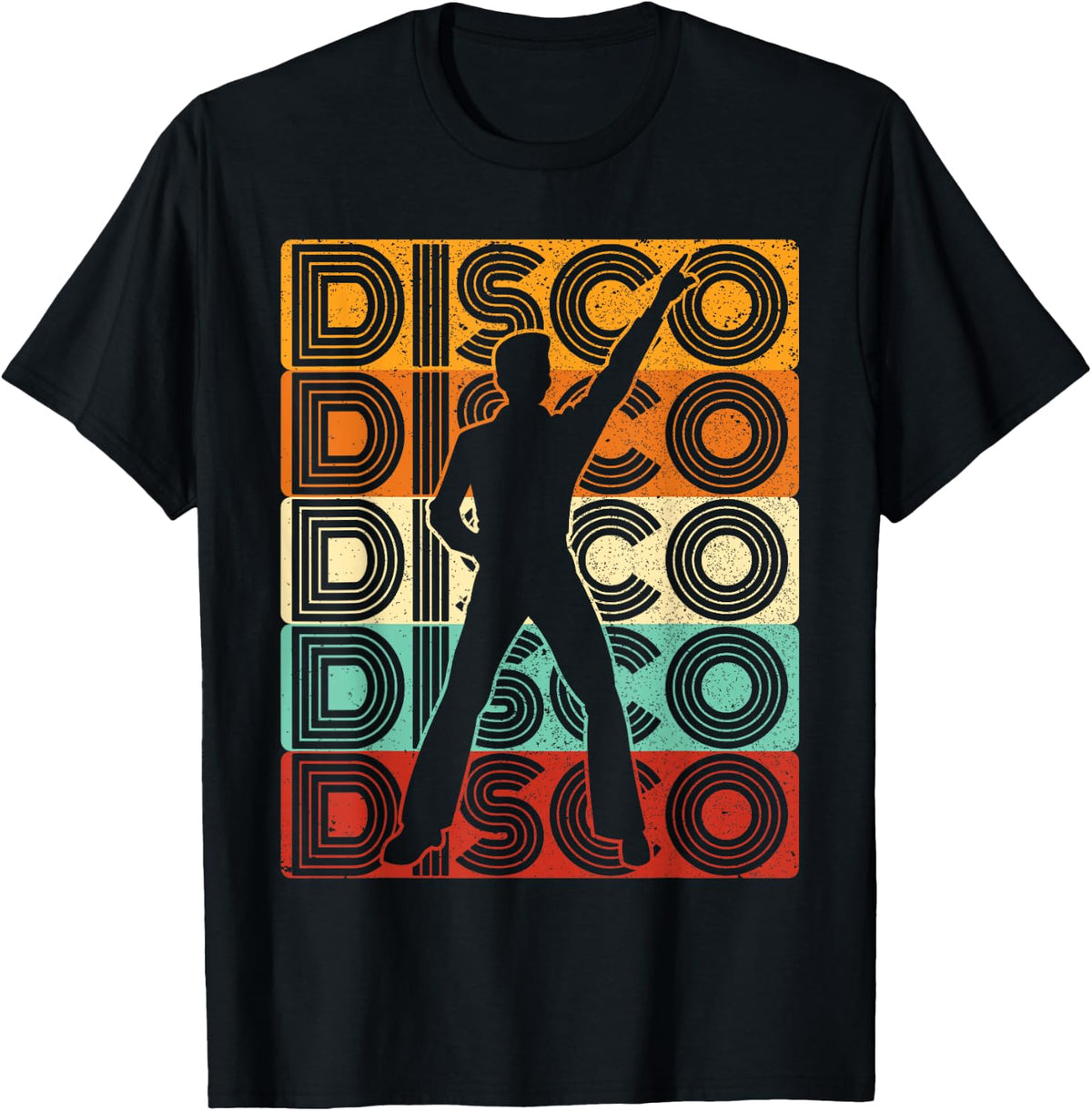 Disco Outfit Men's 70s Costume & 80s Dance Party Disco , black, s T-Shirt