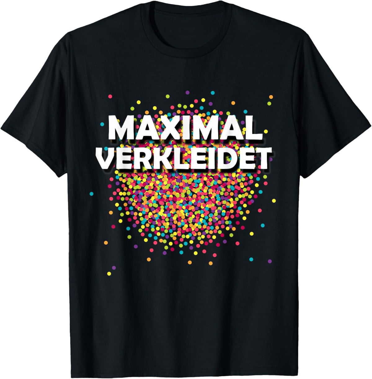 Confetti Costume Fancy Dress Costume Replacement Maximum Dressed , black T-Shirt