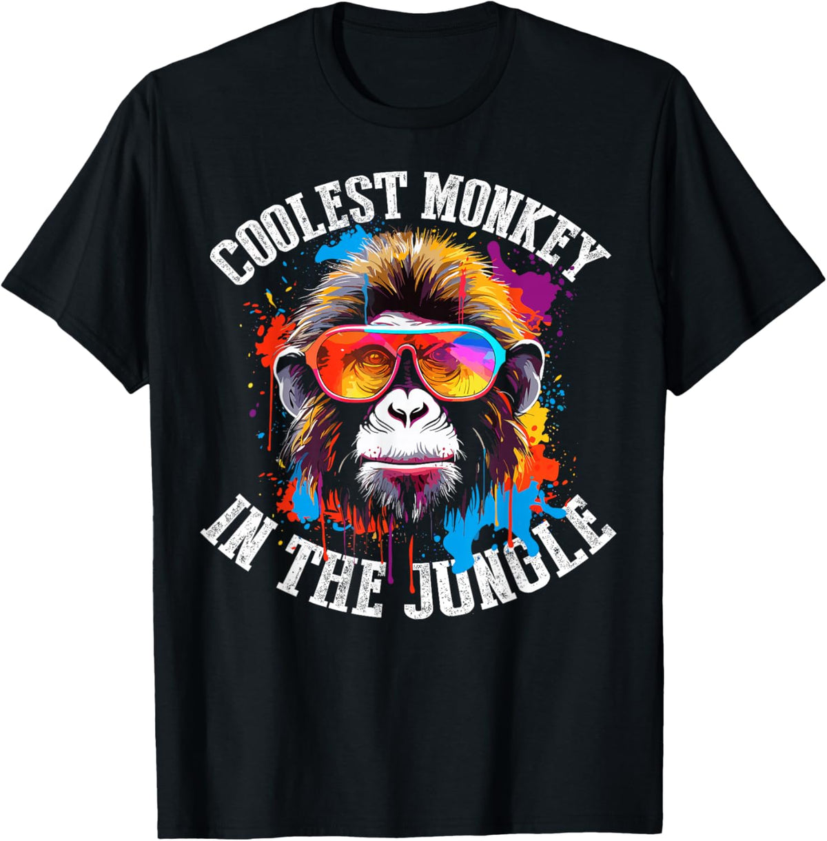 Coolster Monkey in the Jungle , black T-Shirt