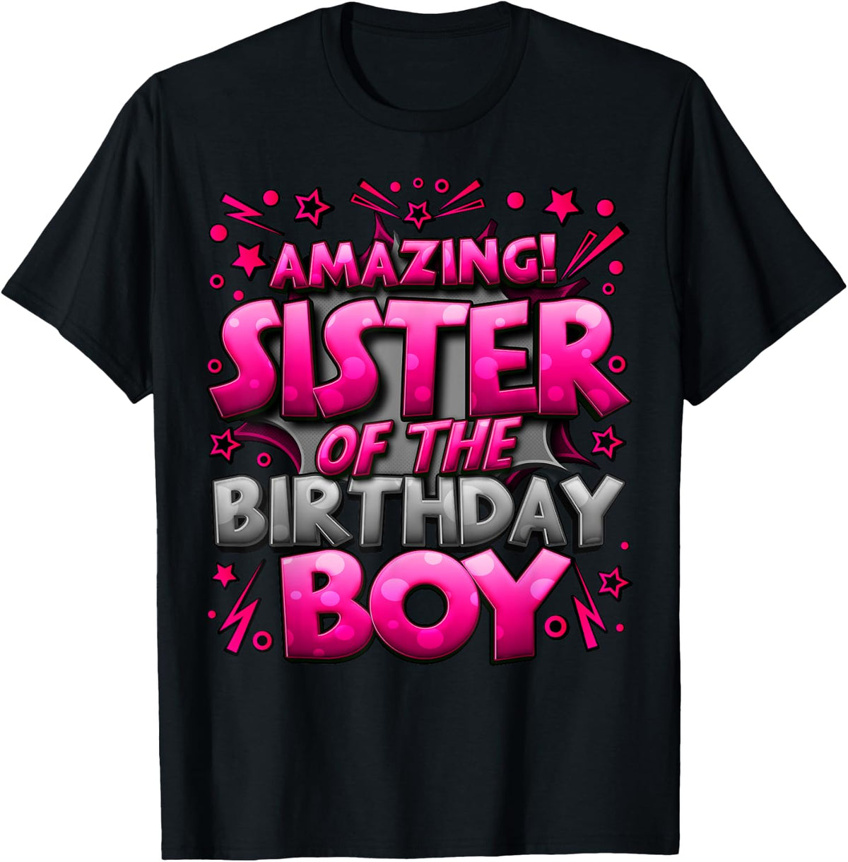 Sister of the Birthday Boy Matching Family Sister Party T-Shirt