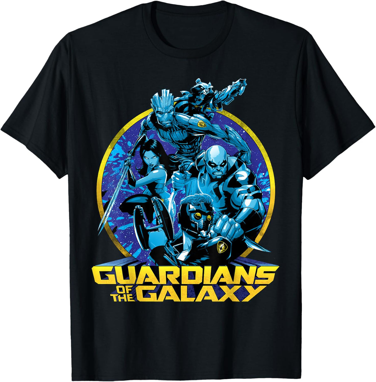 Marvel Guardians of the Galaxy Defend Graphic , Black, S T-Shirt