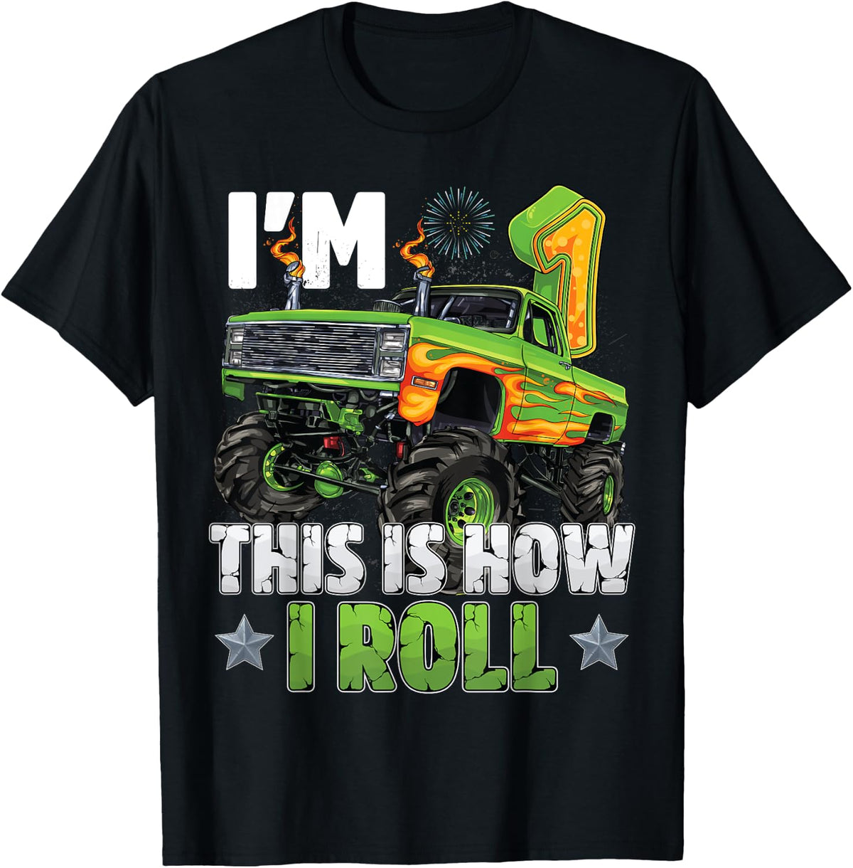 This Is How I Roll 1st Birthday Boy Monster Truck 1 Year Old T-Shirt